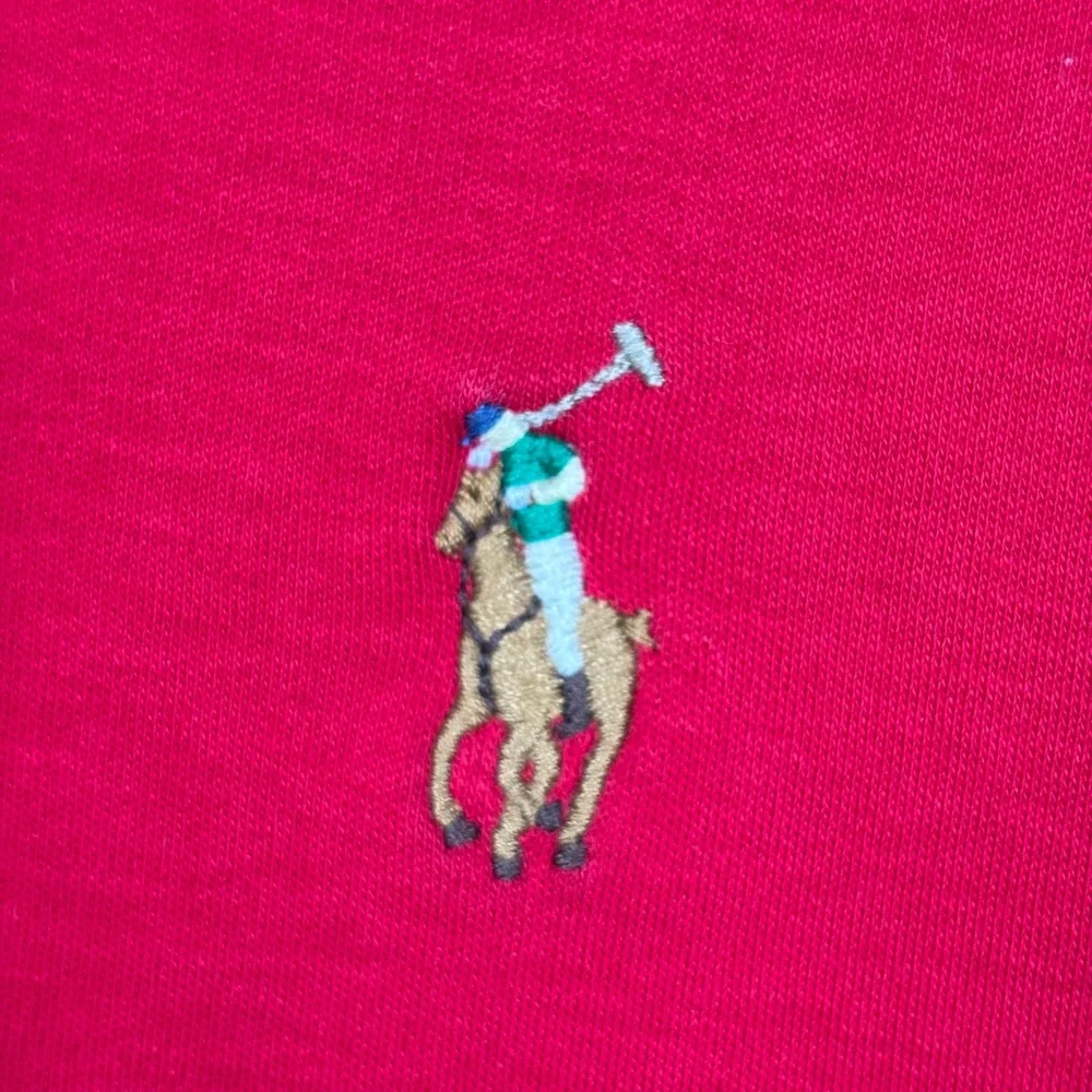 Polo Ralph Lauren Red‎ Long Sleeve Polo Shirt Mens M Classic Fit Multicolor Pony